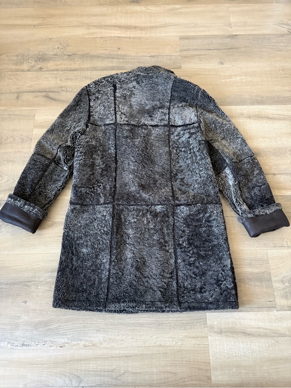 Vintage 90s Dominic Bellissimo Brown Reversible Shearling Coat - Small / Medium - Picture 6 of 8